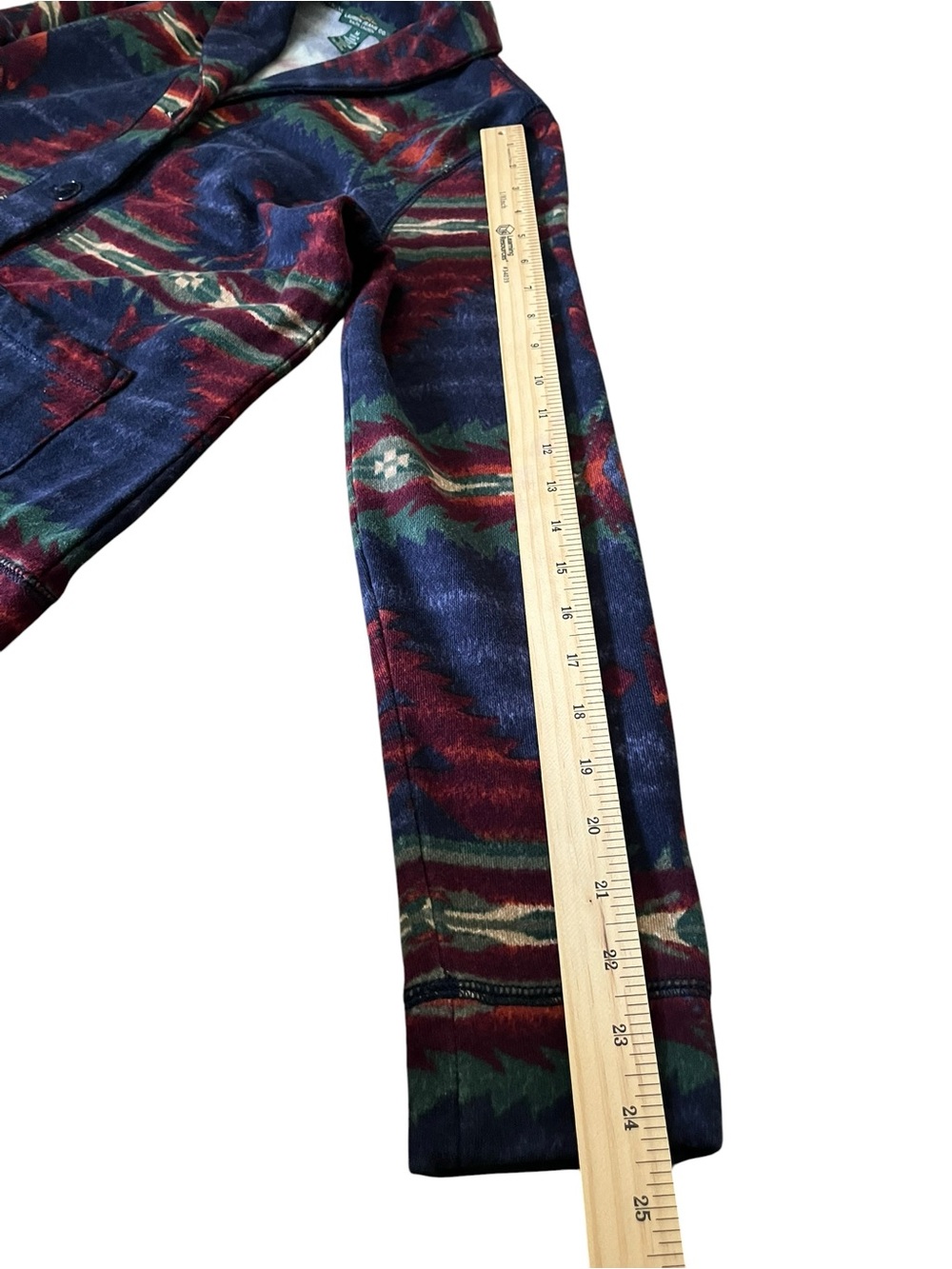 Lauren Ralph Lauren Aztec Southwestern Cardigan Sweater Jacket Size Medium - Picture 10 of 11